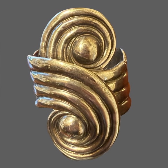 Vintage George Castillo Taxco Sterling Silver Sculptural Cuff Bracelet‎ 925 Mex - Picture 10 of 12